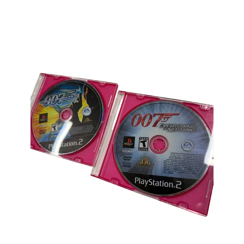 Sony PS2 007 Agent Under Fire & Everything or Nothing James Bond Game Bundle